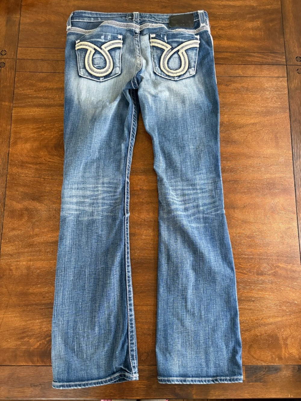 Big Star LIV Women Bootcut Jeans Low Rise Blue Distressed Denim 33XL (34Wx33L) - Picture 2 of 14